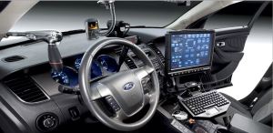 police in car dash camera