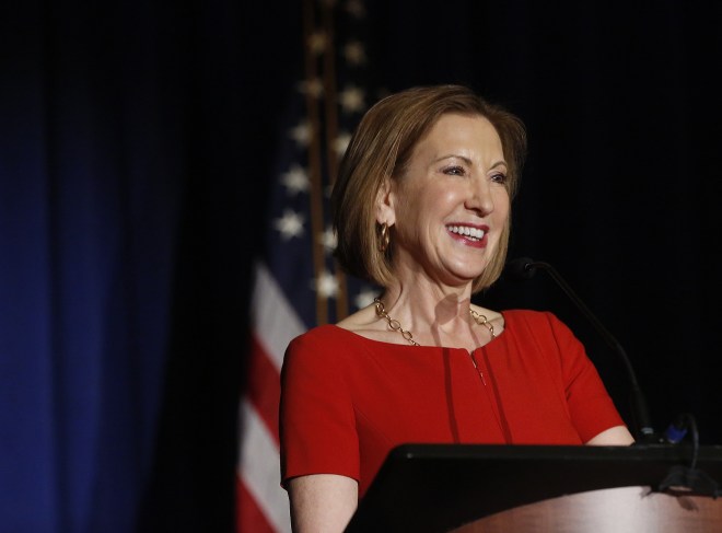 Former Hewlett Packard CEO Carly Fiorina speaks during the Women's Conference of Florida luncheon held in Tampa, Thursday, March 19, 2015. Fiorina is founder of the Unlocking Potential Project a conservative based political action committee. (AP Photo/The Tampa Bay Times, Octavio Jones)  TAMPA OUT; CITRUS COUNTY OUT; PORT CHARLOTTE OUT; BROOKSVILLE HERNANDO TODAY OUT