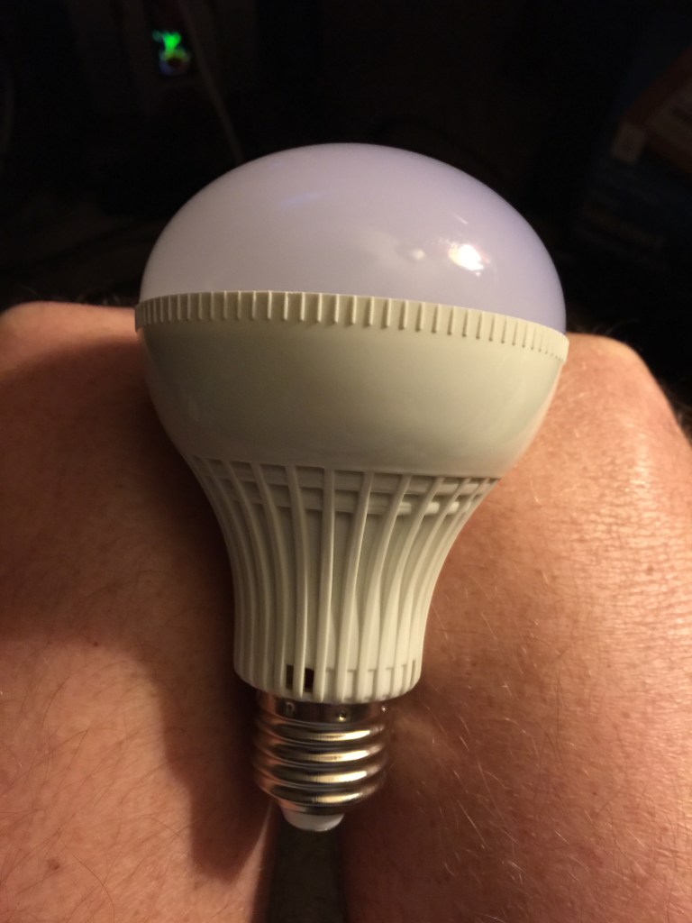 LED bulb replacing CFL bulb which replaced an incandescent bulb.