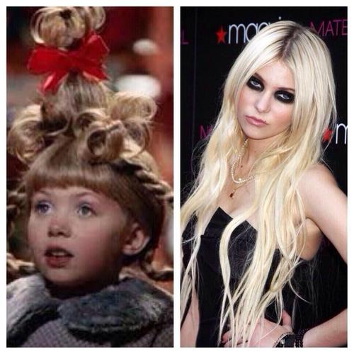 Cindy Lou Who then and now